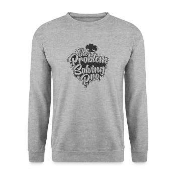 The Problem-Solving Pro - Unisex Sweatshirt - salt & pepper - Front - Alina (178cm) & Michal (187cm)