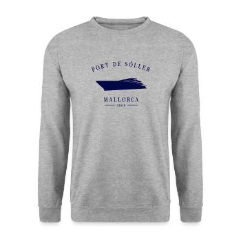 Port de Sóller Marina Mallorca Yacht Club - Unisex Sweatshirt - salt & pepper - Front - Alina (178cm) & Michal (187cm)