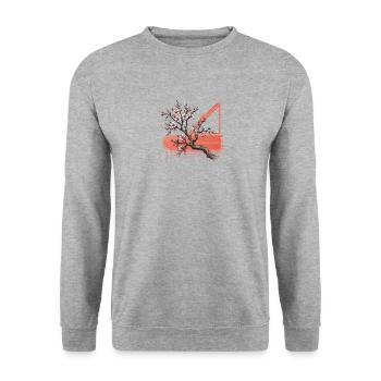 Bloom Petal Hope Cherry - Unisex Sweatshirt - salt & pepper - Front - Alina (178cm) & Michal (187cm)
