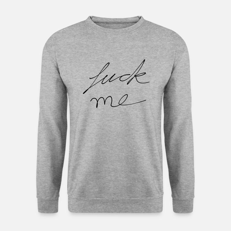 fuck me - Unisex Pullover - Weißgrau meliert