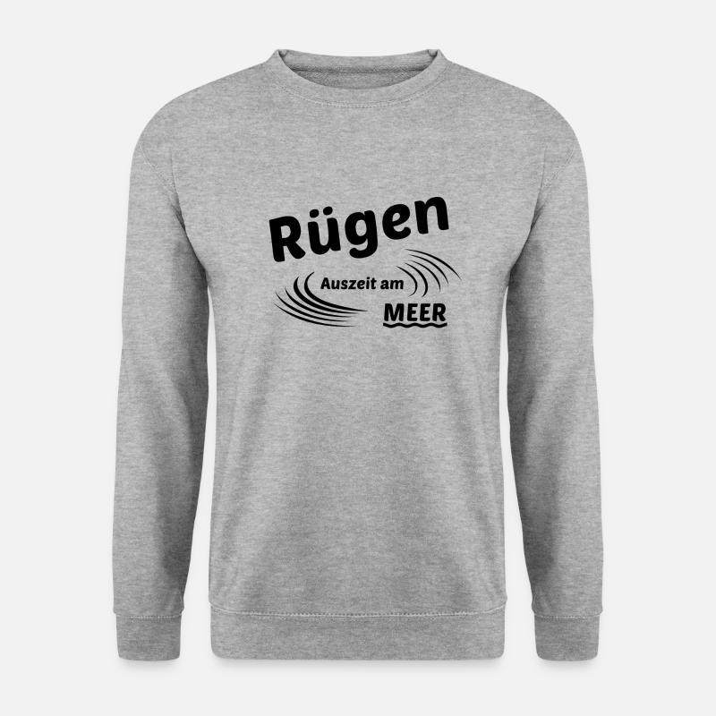 Rügen - Unisex Pullover - Weißgrau meliert