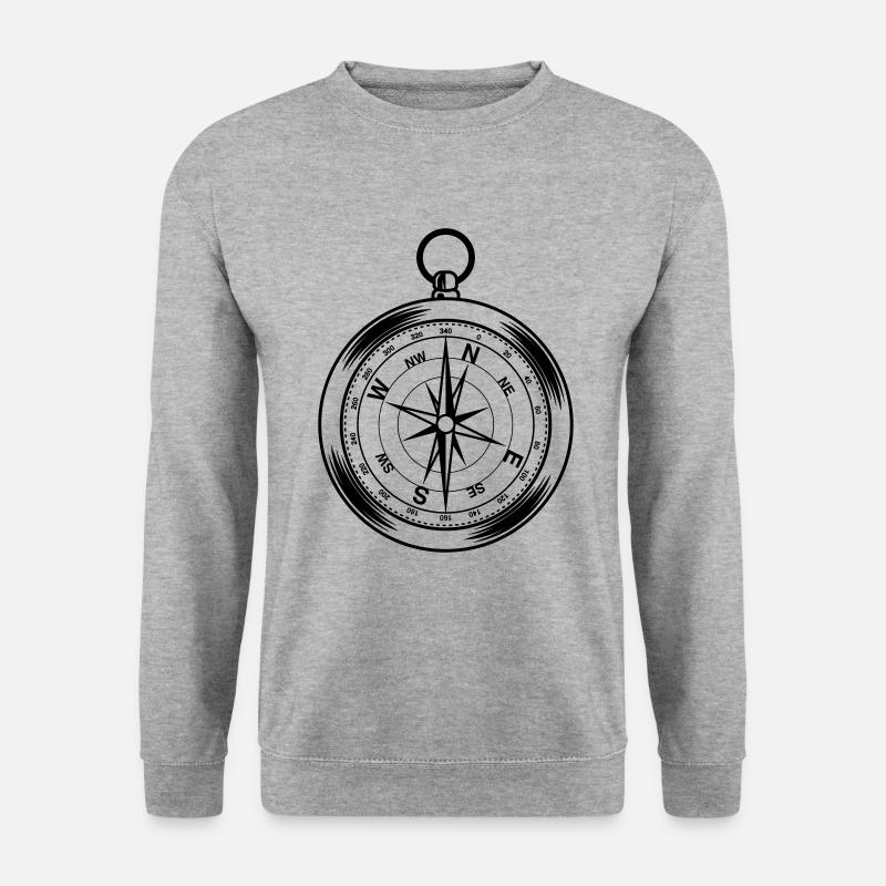 compass symbol shape - Unisex Sweatshirt - salt & pepper