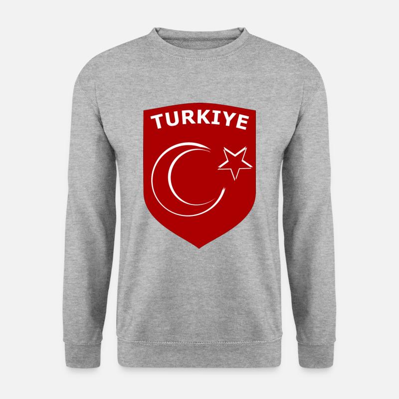 Fans der Türkei - Unisex Pullover - Weißgrau meliert