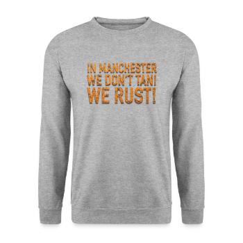WE RUST! - Unisex Sweatshirt - salt & pepper - Front - Alina (178cm) & Michal (187cm)