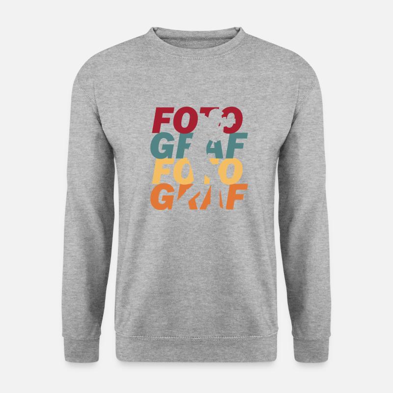 Photograph - Unisex Pullover - Weißgrau meliert