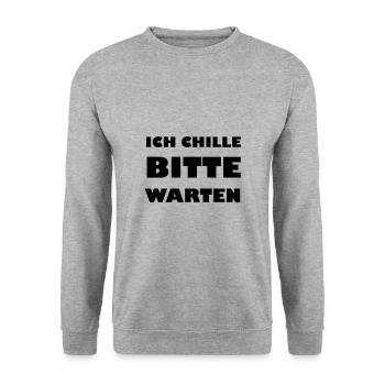 J’attends s’il vous plaît - Sweat-shirt Unisexe - gris chiné - Devant - Alina (178cm) & Michal (187cm)