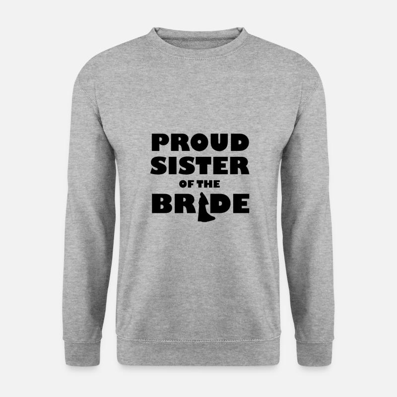Schwester der Braut - Unisex Pullover - Weißgrau meliert