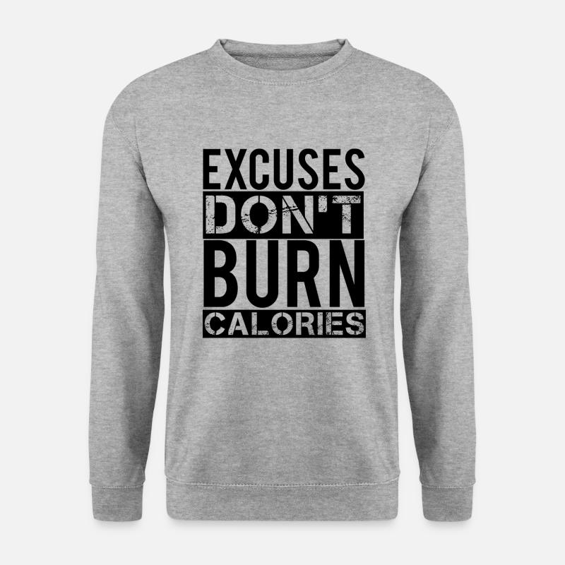 Excuses - Unisex Pullover - Weißgrau meliert