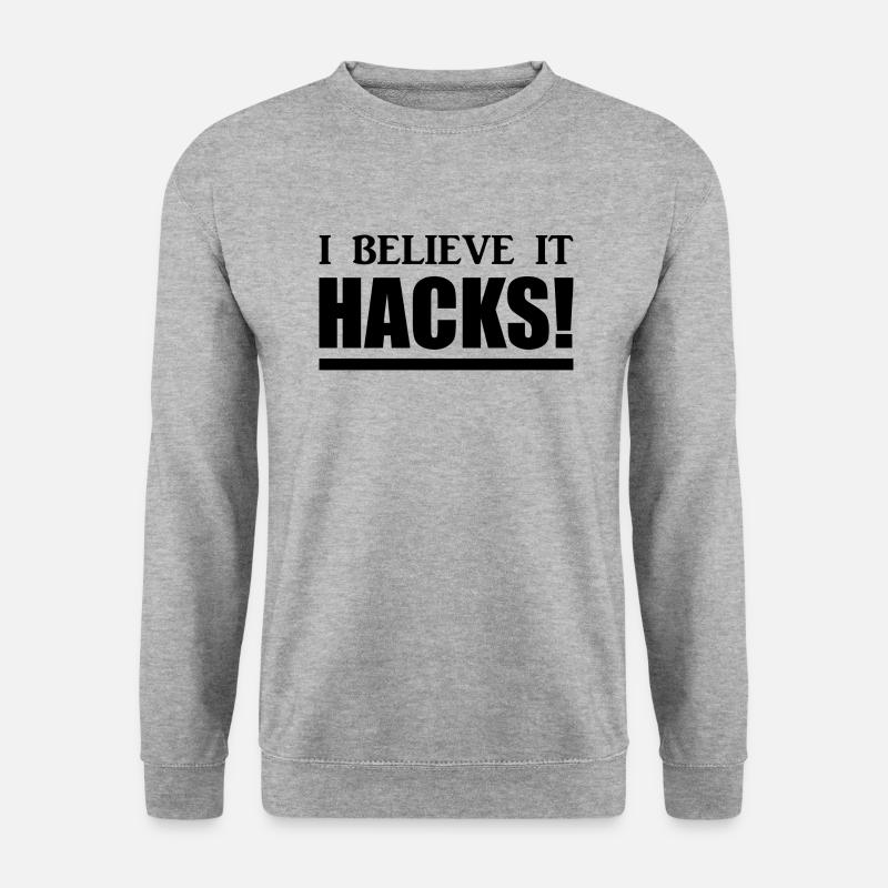 Denglisch - Spruch - lustig - Unisex Pullover - Weißgrau meliert