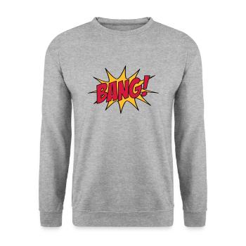BANG! - Unisex Sweatshirt - salt & pepper - Front - Alina (178cm) & Michal (187cm)