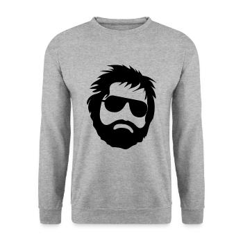 Alan Hangover Wolfpack - schwarz - Unisex Pullover - Weißgrau meliert - Vorne - Alina (178cm) & Michal (187cm)