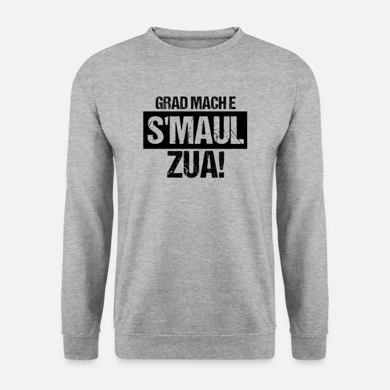 Schwaben Schwäbisch Dialekt Cooles Geschenk - Unisex Pullover - Weißgrau meliert