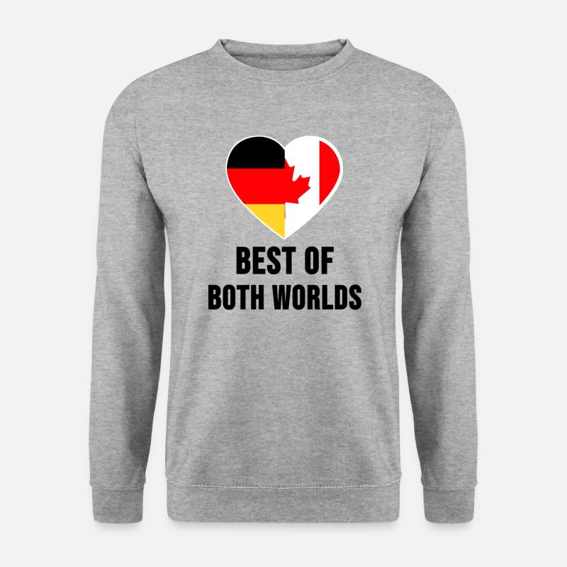 Kanada Deutschland Heimatsland Geschenk - Unisex Pullover - Weißgrau meliert