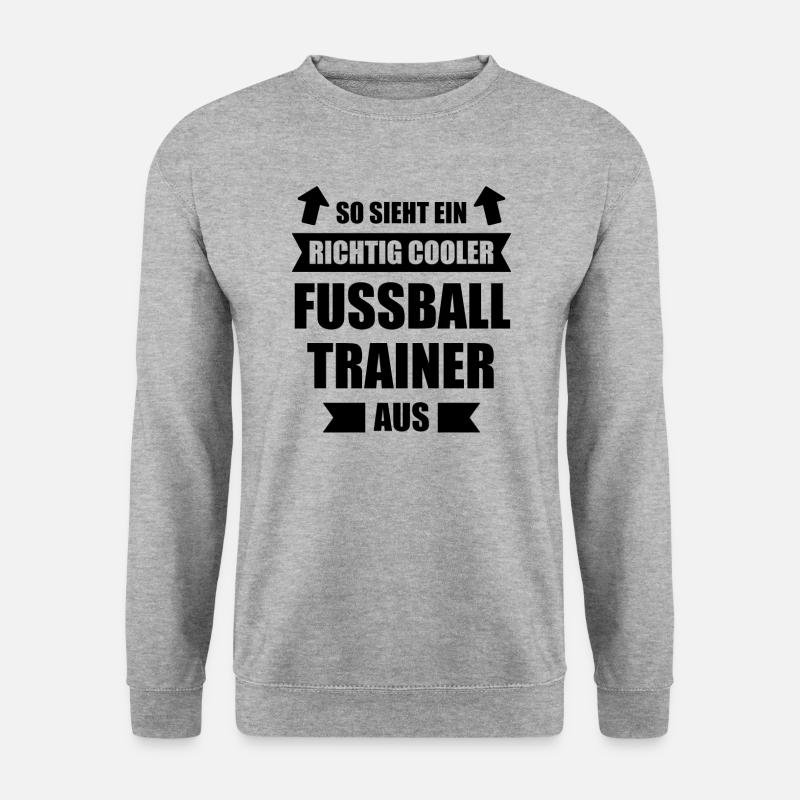 Fussballtrainer Fussball Coach Trainer Geschenk - Unisex Pullover - Weißgrau meliert