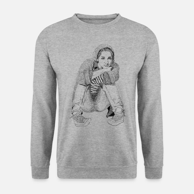 Frauenpower - Unisex Pullover - Weißgrau meliert