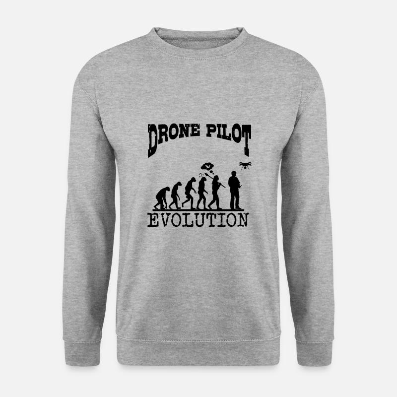 Drone evolution - Unisex Sweatshirt - salt & pepper
