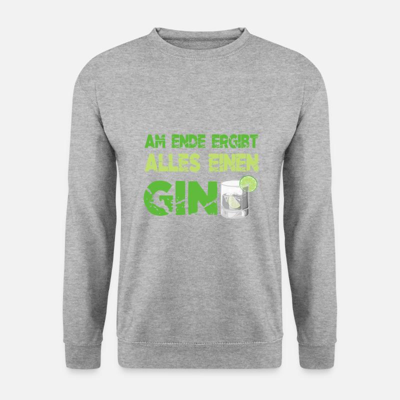 Gin - Unisex Pullover - Weißgrau meliert