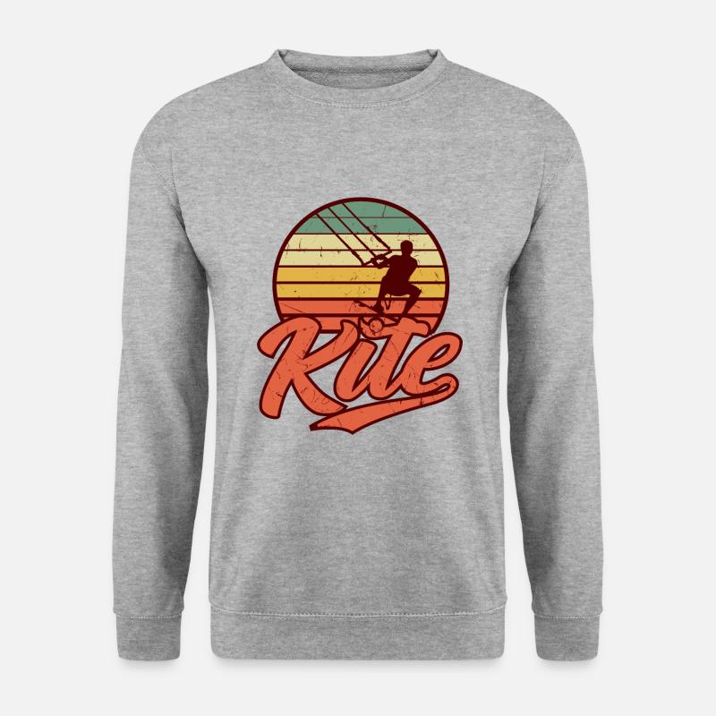 Kitesurfer Kite Kitesurfing - Unisex Pullover - Weißgrau meliert