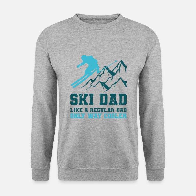 Skifahrer - Unisex Pullover - Weißgrau meliert