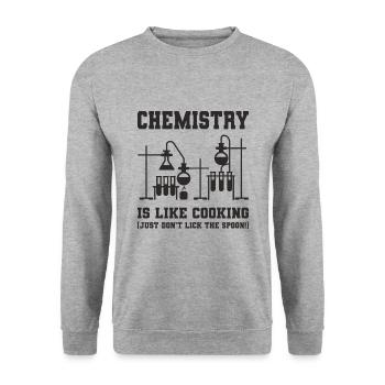 Chimiste disant - Sweat-shirt Unisexe - gris chiné - Devant - Alina (178cm) & Michal (187cm)