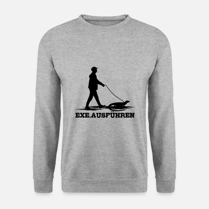 EXE Ausführen - Unisex Pullover - Weißgrau meliert