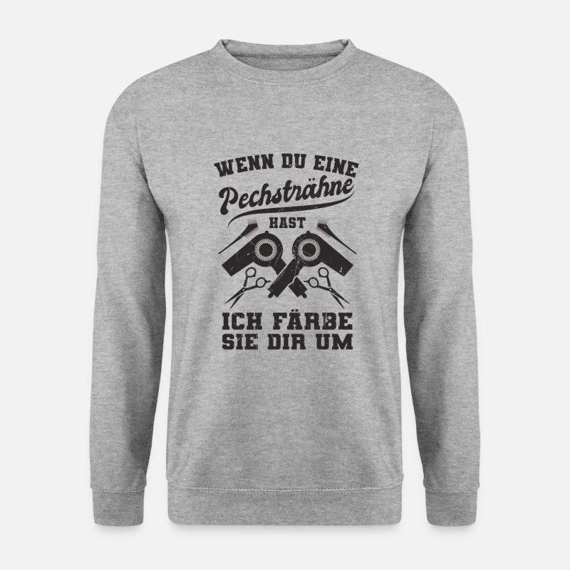 Friseur - Unisex Pullover - Weißgrau meliert