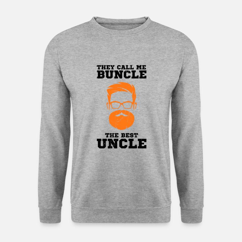 Bester Onkel - Unisex Pullover - Weißgrau meliert
