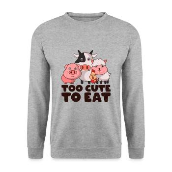 Animal welfare vegan vegetarians - Unisex Sweatshirt - salt & pepper - Front - Alina (178cm) & Michal (187cm)
