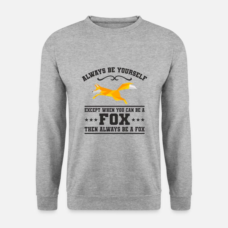 Fuchs - Unisex Pullover - Weißgrau meliert