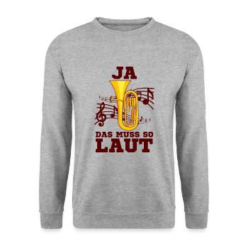 Tenorhorn - Unisex Pullover - Weißgrau meliert - Vorne - Alina (178cm) & Michal (187cm)