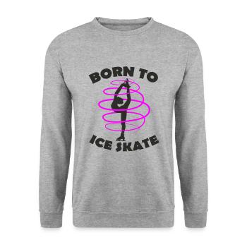 patineuse artistique - Sweat-shirt Unisexe - gris chiné - Devant - Alina (178cm) & Michal (187cm)