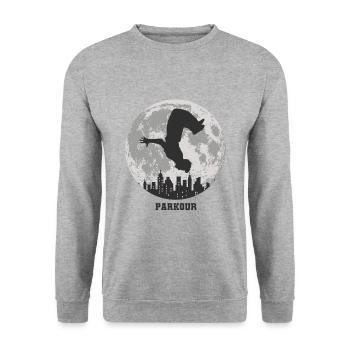 Parkour - Sweat-shirt Unisexe - gris chiné - Devant - Alina (178cm) & Michal (187cm)