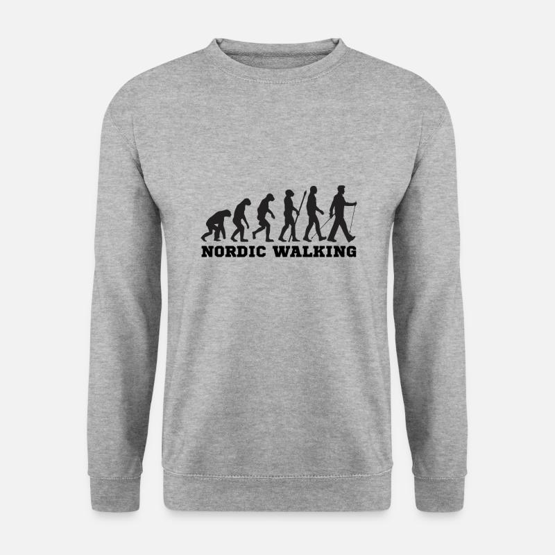 Nordic walking evolution - Unisex Sweatshirt - salt & pepper