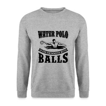 water polo - Sweat-shirt Unisexe - gris chiné - Devant - Alina (178cm) & Michal (187cm)
