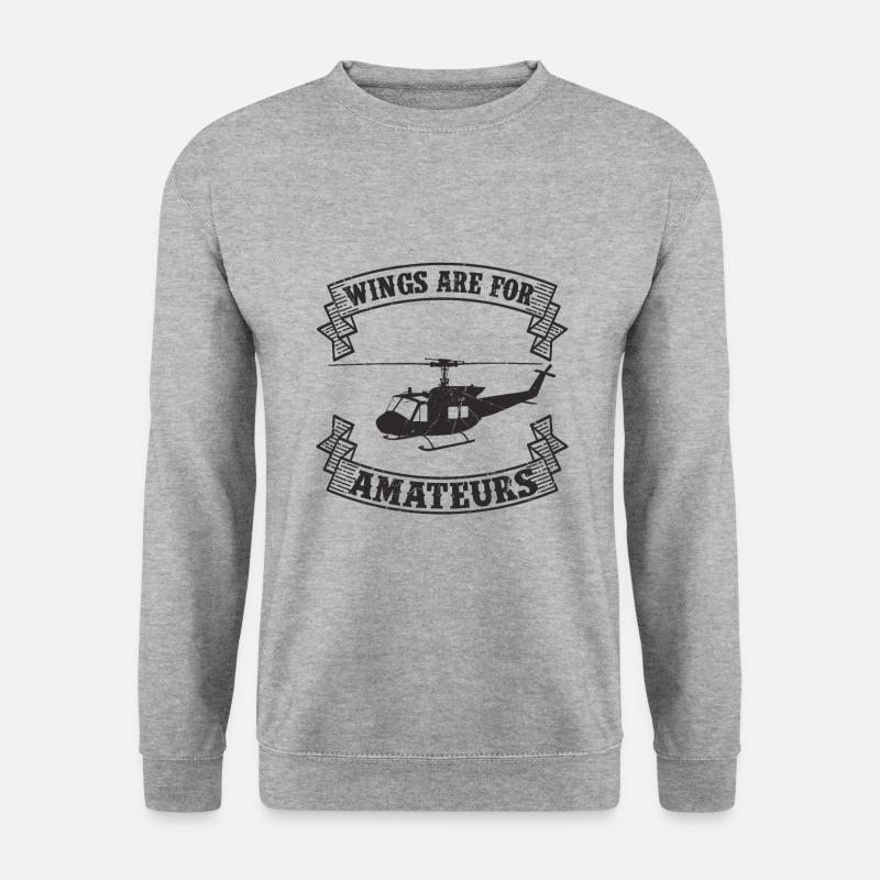 Helicopter pilot - Unisex Sweatshirt - salt & pepper