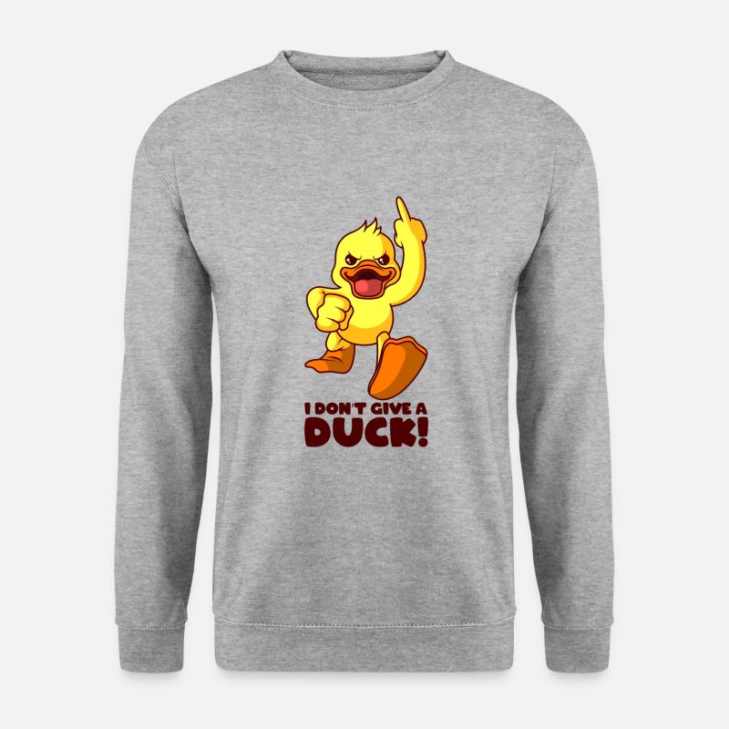 Ente - Unisex Pullover - Weißgrau meliert