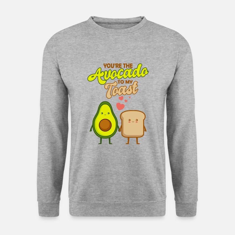 Avocado Toast - Unisex Pullover - Weißgrau meliert