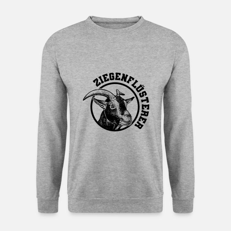 Ziegenflüsterer - Unisex Pullover - Weißgrau meliert