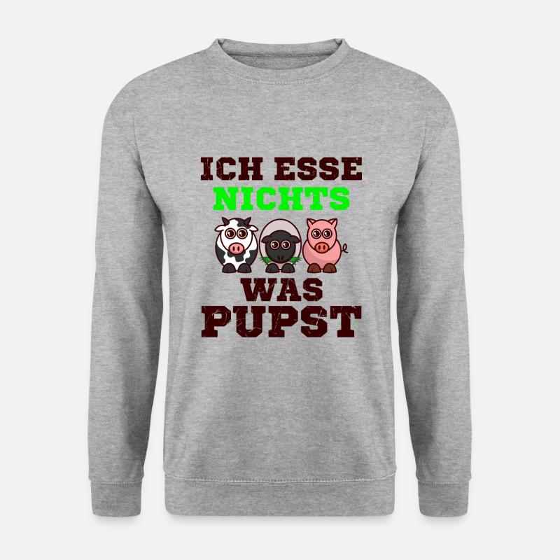 Vegetarier Spruch - Unisex Pullover - Weißgrau meliert