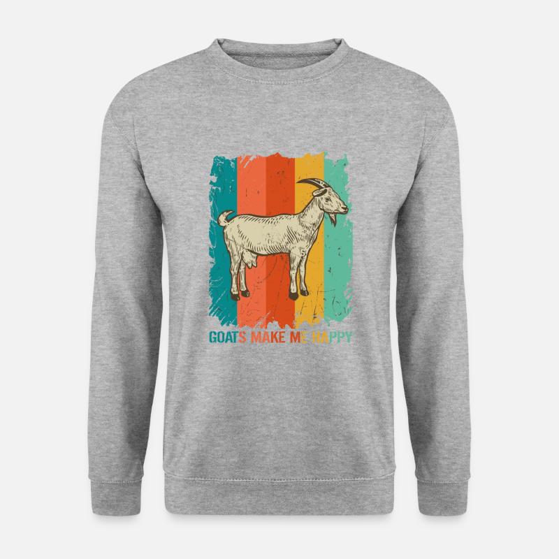Ziege - Unisex Pullover - Weißgrau meliert