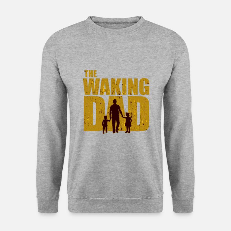 The Walking Dad - Unisex Pullover - Weißgrau meliert