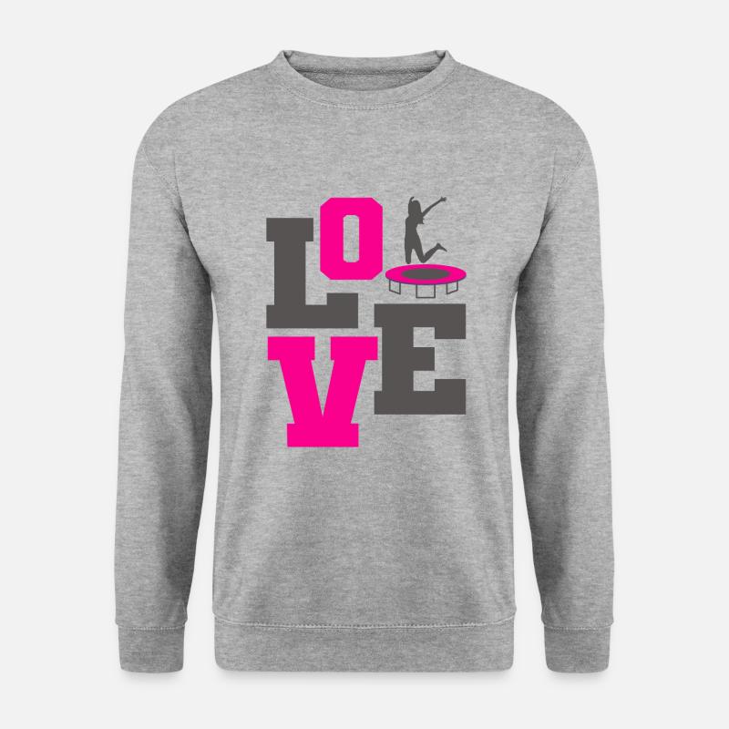 Trampolin - Unisex Pullover - Weißgrau meliert
