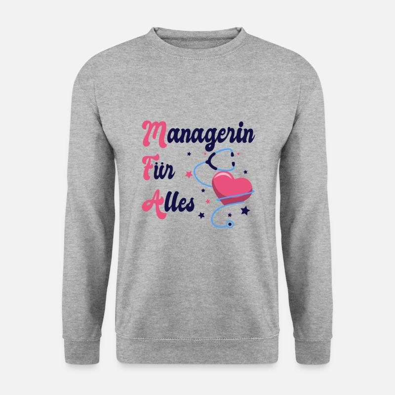 Arzthelferin - Unisex Pullover - Weißgrau meliert