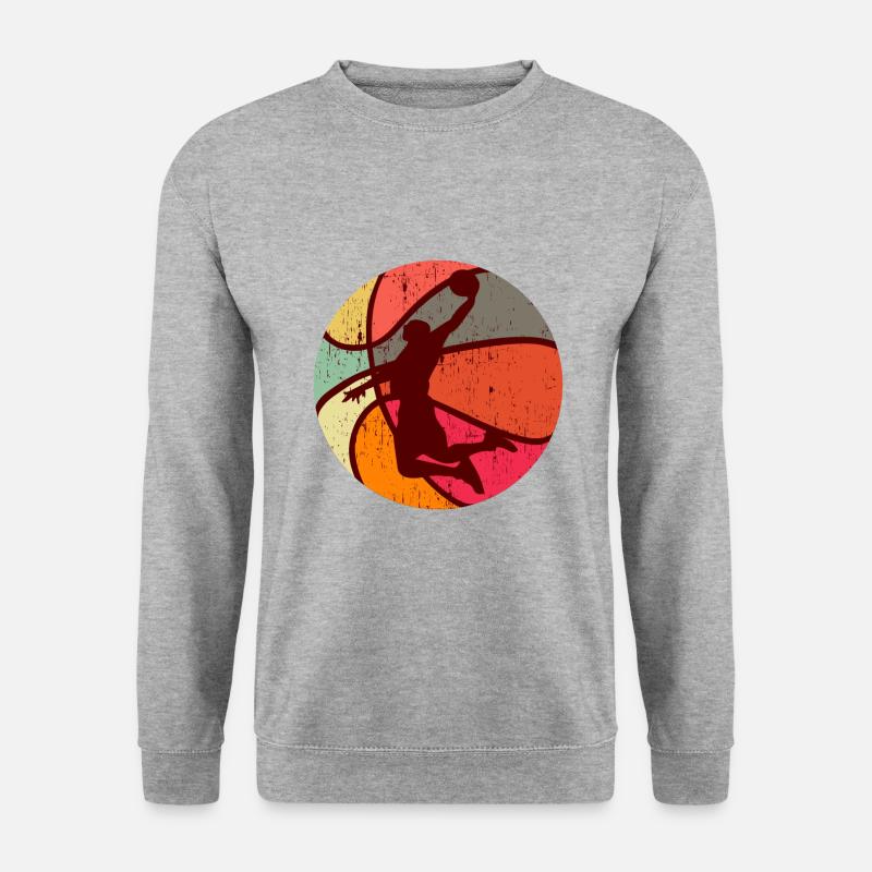 Basketball - Unisex Pullover - Weißgrau meliert