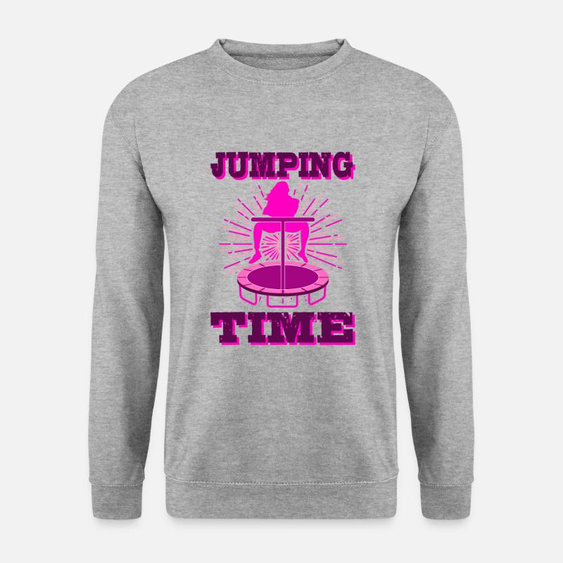 Trampolin - Unisex Pullover - Weißgrau meliert