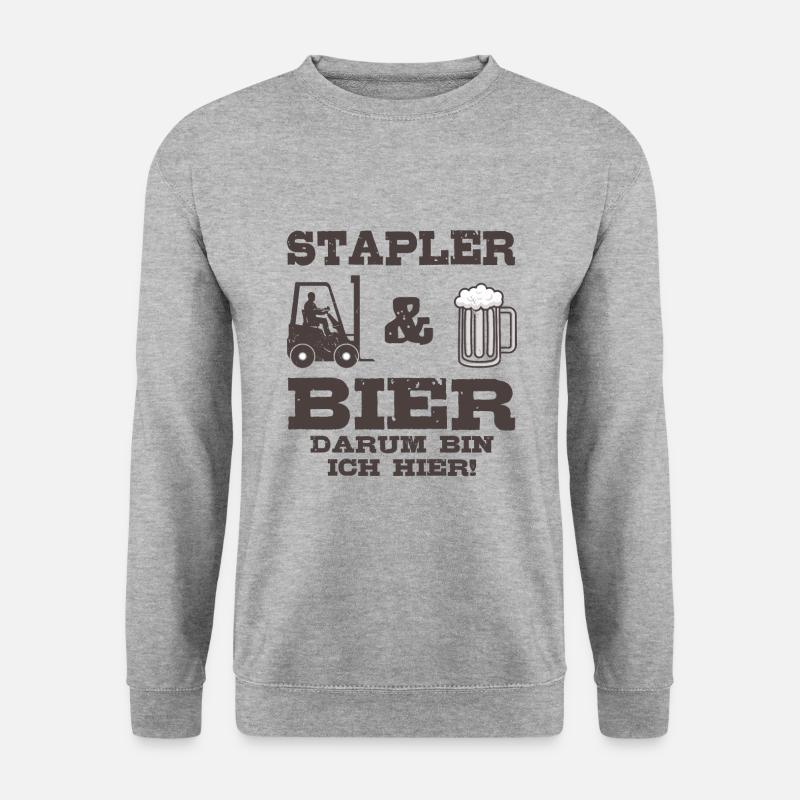 Gabelstapler Fahrer - Unisex Pullover - Weißgrau meliert