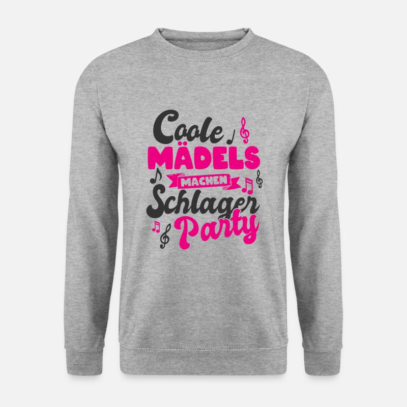 Schlager Party - Unisex Pullover - Weißgrau meliert