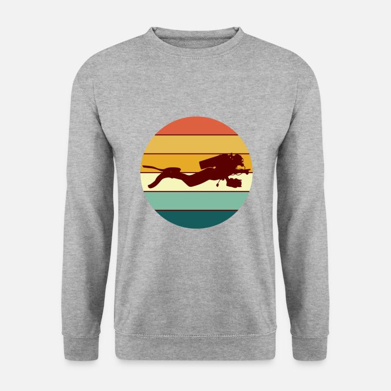 Taucher - Unisex Pullover - Weißgrau meliert