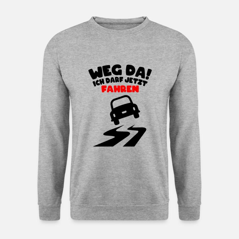 Fahranfänger - Unisex Pullover - Weißgrau meliert