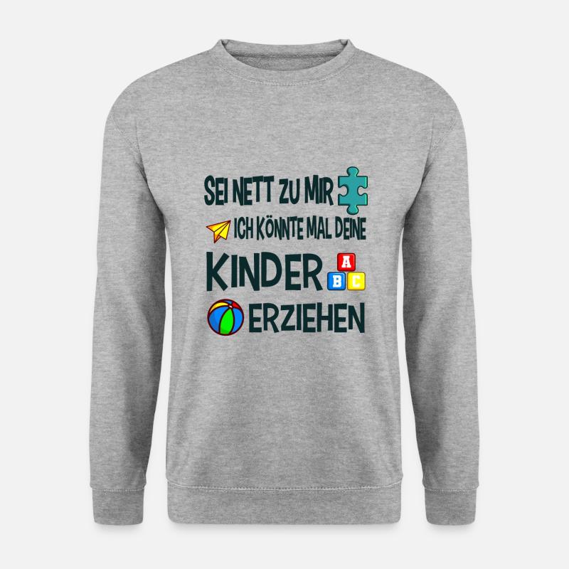 Erzieherin - Unisex Pullover - Weißgrau meliert